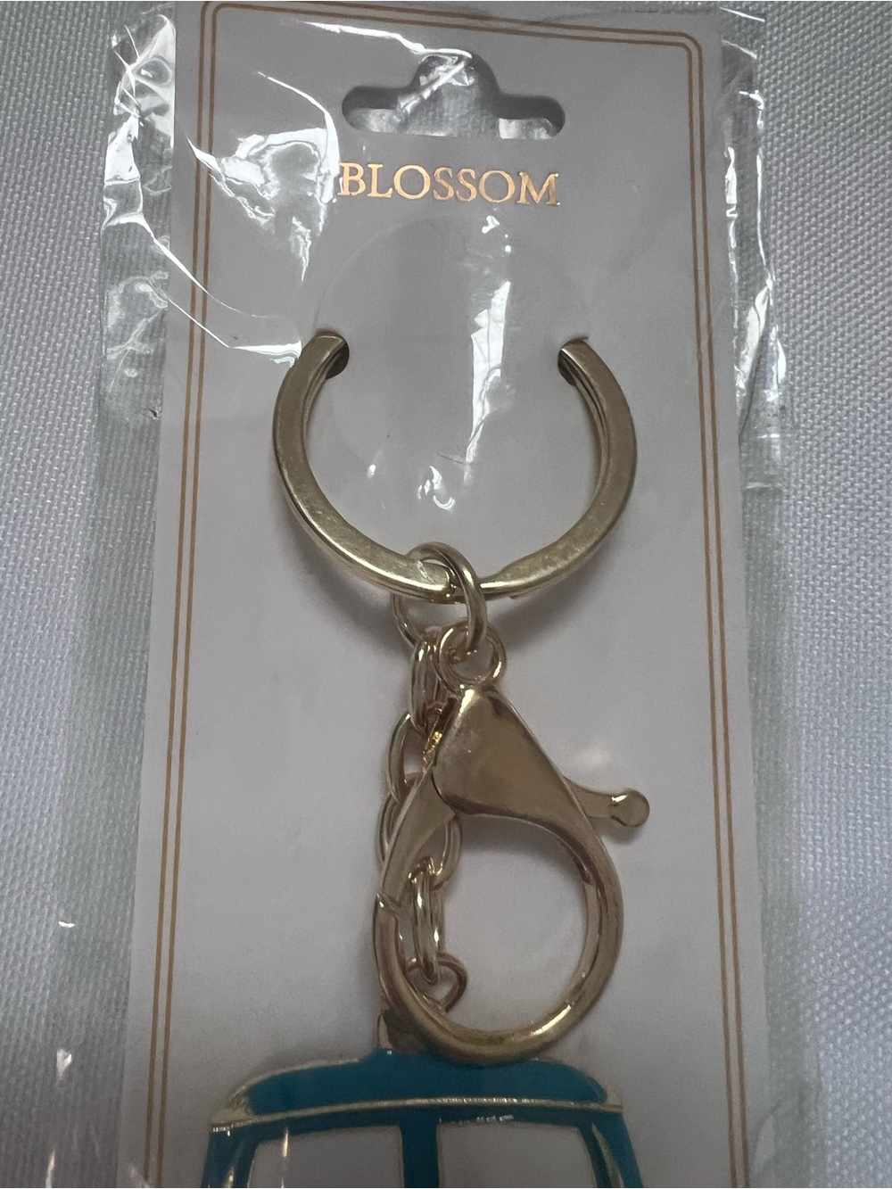 Blossom Blue Rhinestone Hippie Van Keychain Peace Sign NWT - Picture 6 of 10